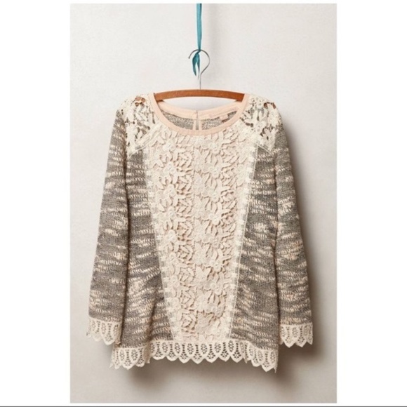 Anthropologie Sweaters - Anthropologie Champagne & Strawberry Sweater